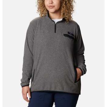 Columbia Harborside II Fleece Plus Size, Pullover Negros Para Mujer | 193476-GRX